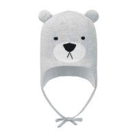 Reima Wollmütze Saukkonen grey melange Babymütze Bärenmütze  Reima Wollmütze Saukkonen grey melange Babymütze Bärenmütze