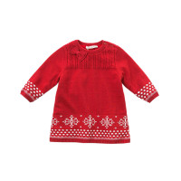 Baby Weihnachtskleid – Gestrickt & Warm mit Norweger-Muster Baby Weihnachtskleid – Gestrickt & Warm mit Norweger-Muster