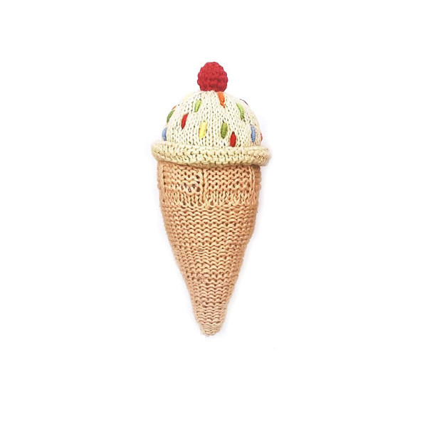 Rassel Eis Vanille / gehäkelt