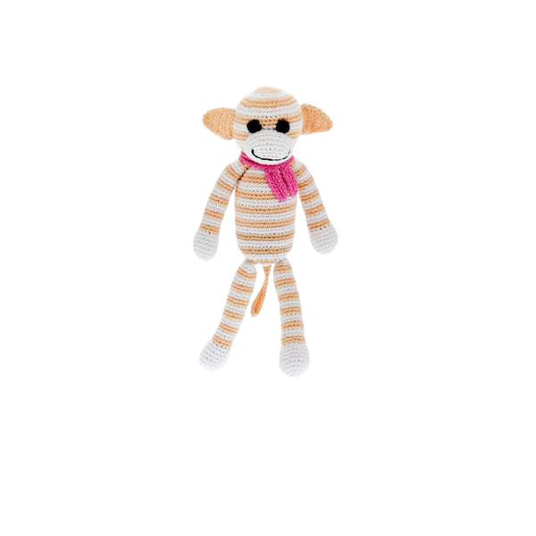 Äffchen beige medium / gehäkelt