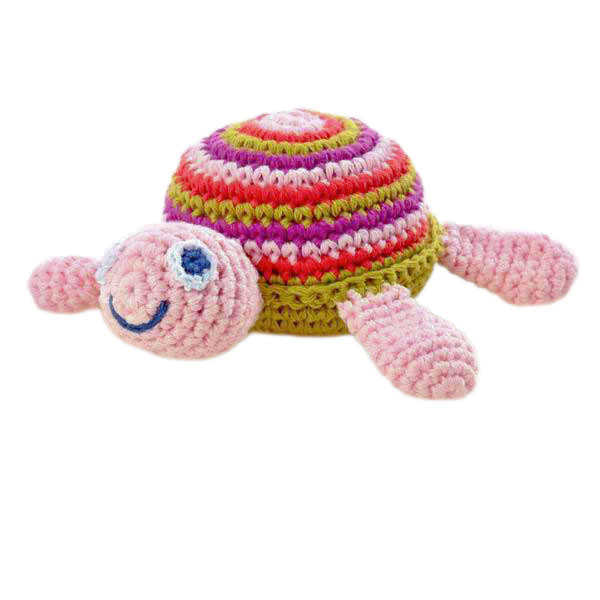 Rassel Schildkröte Rosa / gehäkelt