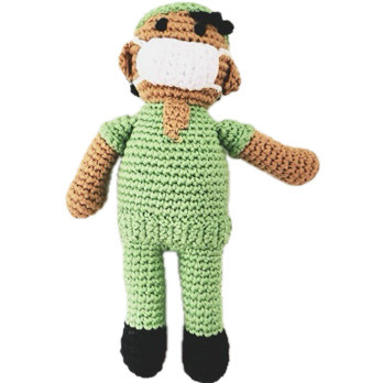 Doctor Puppe mit Maske / gehäkelt