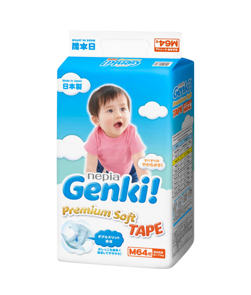 Windeln Genki Premium Soft M64 6-11kg