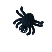 Schwarze Spinne Häkelrassel Schwarze Spinne Häkelrassel