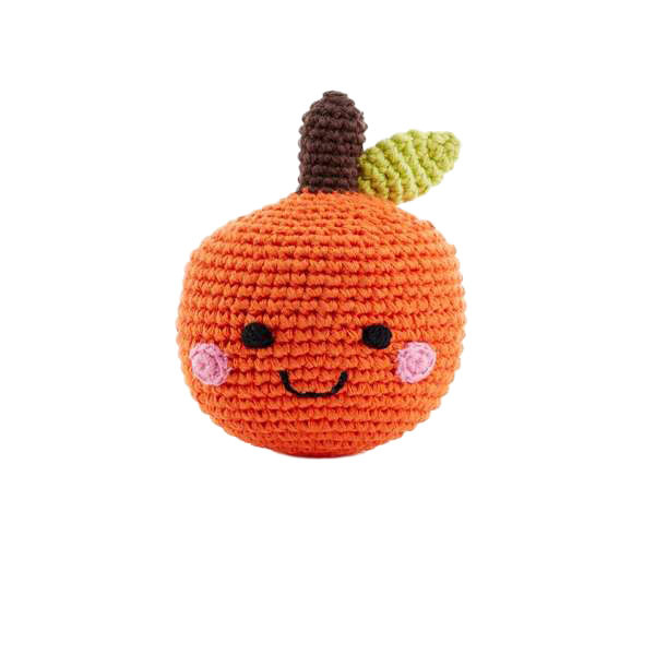 Rassel Orange / gehäkelt