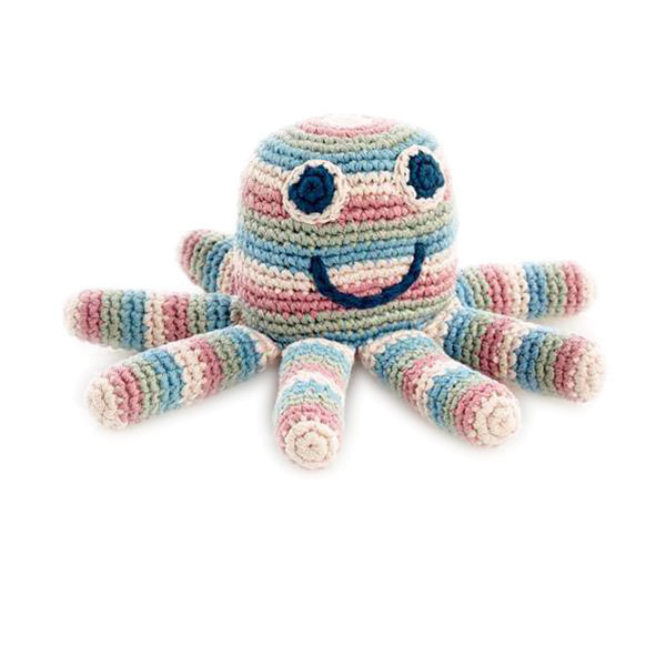 Rassel Oktopus organic / gehäkelt