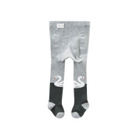 Graue Kinderstrumpfhose ‘Schwan’ von Dave & Bella mit eingestricktem Schwanmotiv, verstärkter Ferse, flacher Zehennaht und hohem Baumwollanteil – ideal... Graue Kinderstrumpfhose ‘Schwan’ von Dave & Bella mit eingestricktem Schwanmotiv, verstärkter Ferse, flacher Zehennaht und hohem Baumwollanteil – ideal für Herbst und Winter.