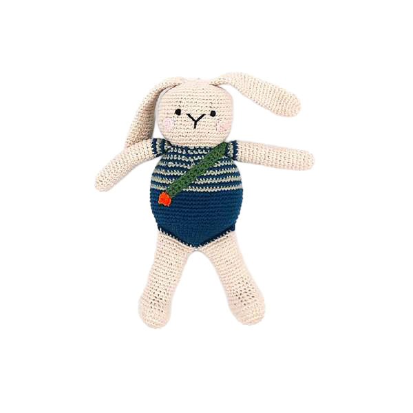 Rassel Hase Bueb / gehäkelt