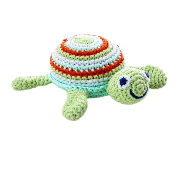 Schildkröte Rassel Grün / gehäkelt