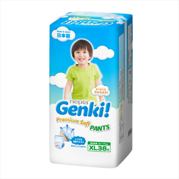 Windeln Genki Premium Soft XL38 12-17kg